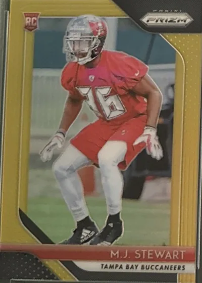 2018 Prizm NFL M.J. Stewart Rookies #256 True Gold