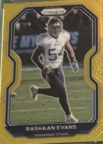 2020 Prizm NFL Rashaan Evans Base #107 True Gold