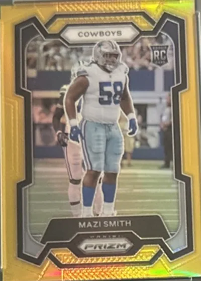 2023 Prizm NFL Mazi Smith Rookies #326 True Gold